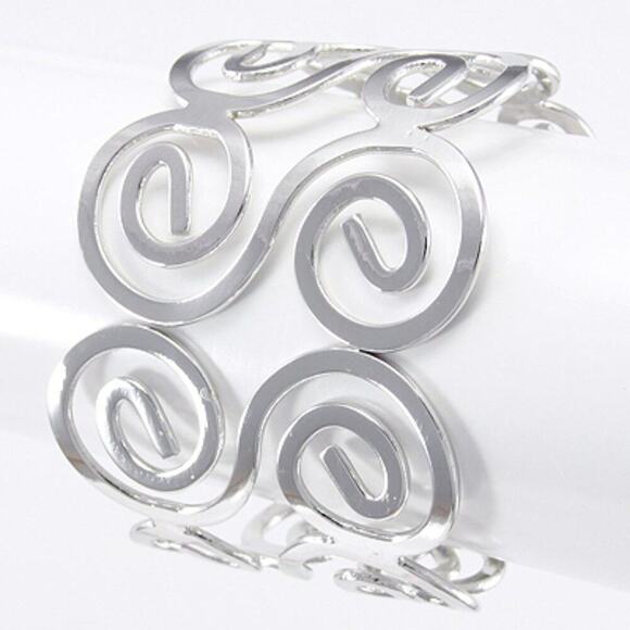 Women's Silver Tone Scroll Fashion Bracelet NWT - Picture 1 of 10